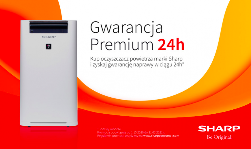 Gwarancja Premium 24H dla oczyszczaczy Sharp Ultimate Air